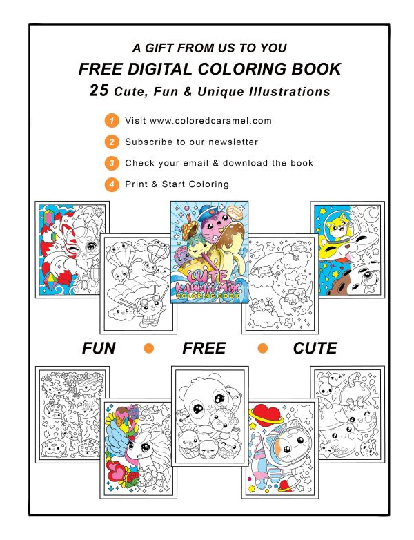 Kawaii Cute and Creepy Pastel Goth Coloring Book, Instant Download Printable PDF Colorable Pages, Fun Stress-Relief Relaxing Illustrations - Image 8